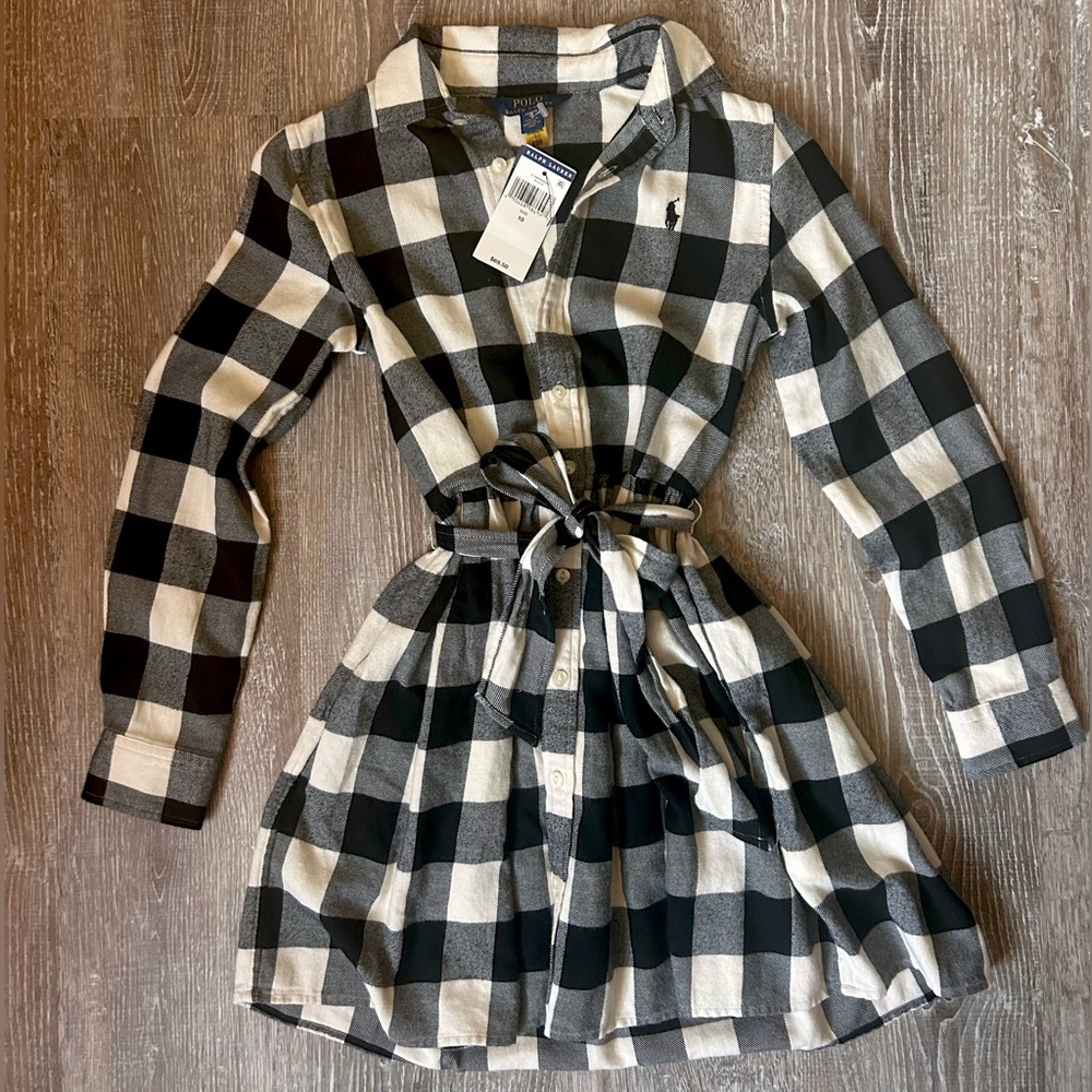 Polo Ralph Lauren Shirt Dresses Girls (10)Button Down Long Sleeve